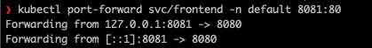 port foward frontend